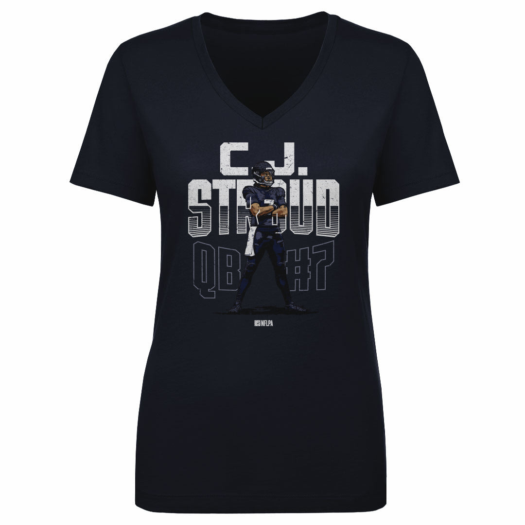 C.J. Stroud Women's V-Neck T-Shirt | 500 LEVEL