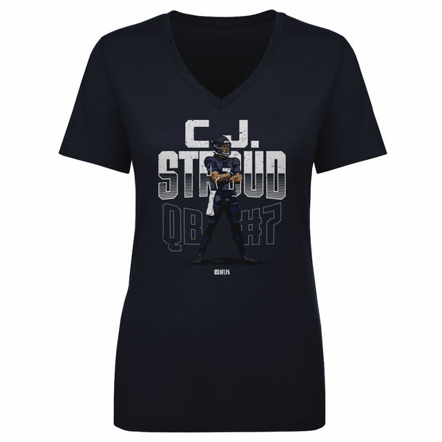 C.J. Stroud Women's V-Neck T-Shirt | 500 LEVEL