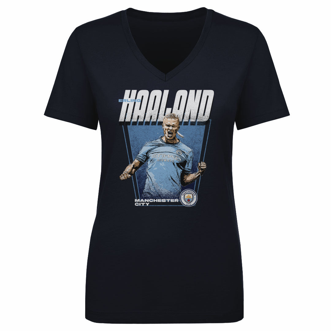 Erling Haaland Women's V-Neck T-Shirt | 500 LEVEL