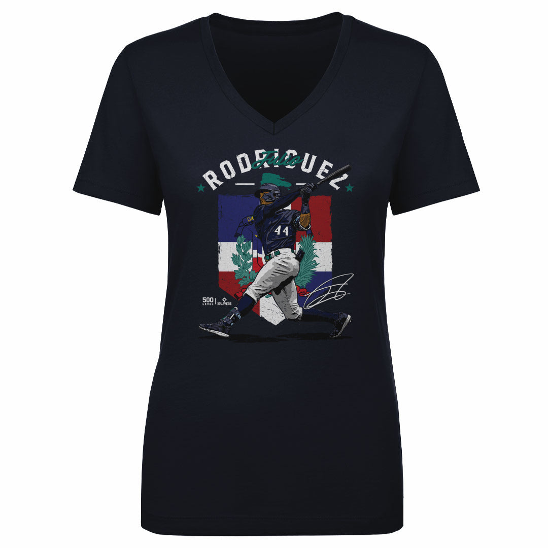 Julio Rodriguez Women's V-Neck T-Shirt | 500 LEVEL