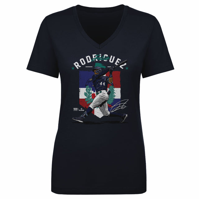 Julio Rodriguez Women's V-Neck T-Shirt | 500 LEVEL