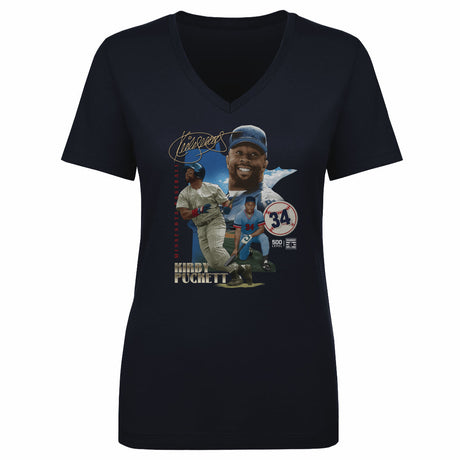 Kirby Puckett Women's V-Neck T-Shirt | 500 LEVEL