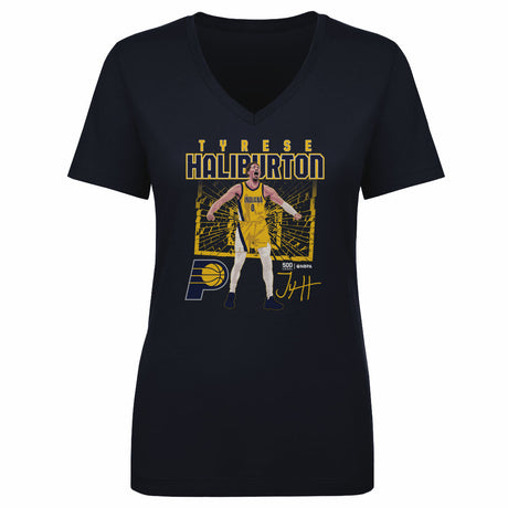 Tyrese Haliburton Women's V-Neck T-Shirt | 500 LEVEL