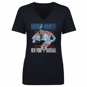 Mickey Mantle Women's V-Neck T-Shirt | 500 LEVEL