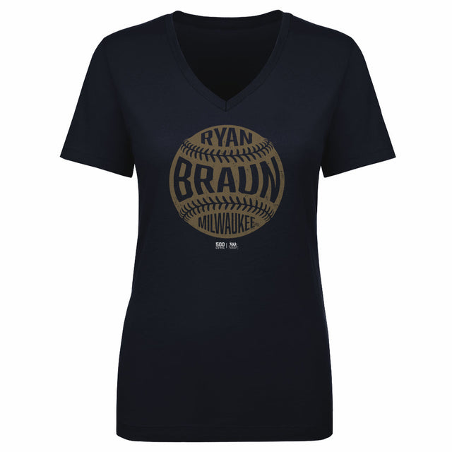 Ryan Braun Women's V-Neck T-Shirt | 500 LEVEL