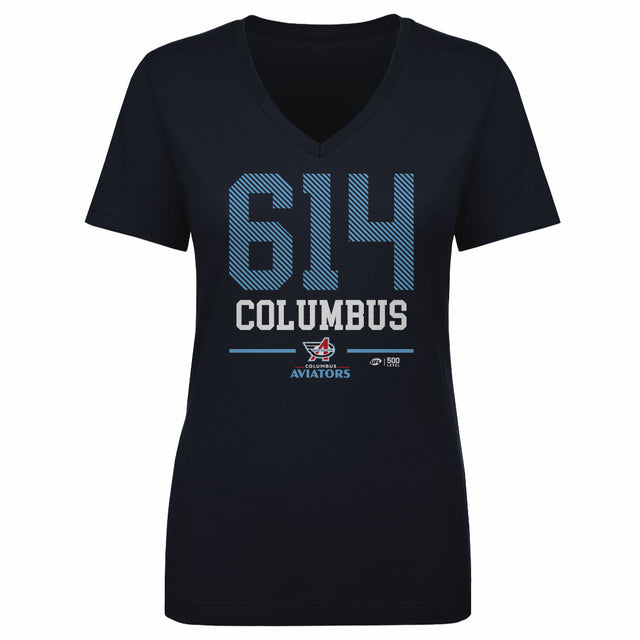 Columbus Aviators Women's V-Neck T-Shirt | 500 LEVEL