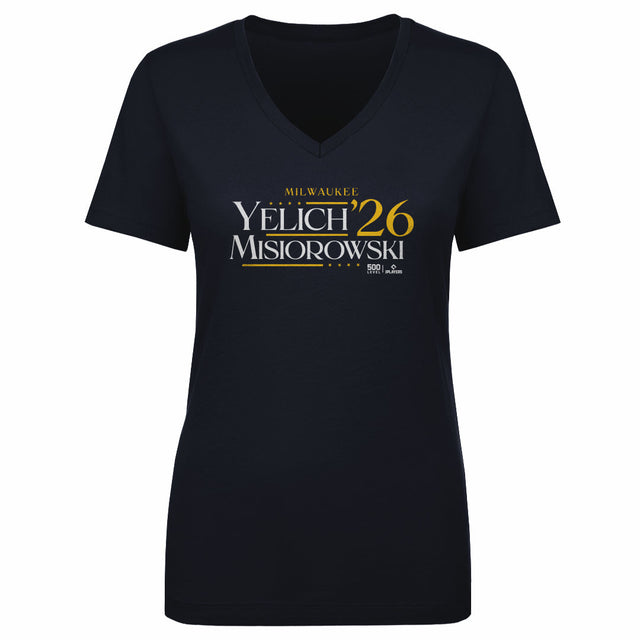 Christian Yelich Women's V-Neck T-Shirt | 500 LEVEL