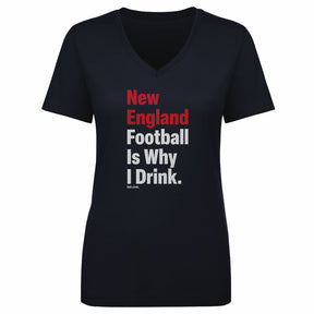 New England Football Women's V-Neck T-Shirt | 500 LEVEL