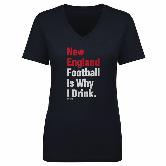 New England Football Women's V-Neck T-Shirt | 500 LEVEL