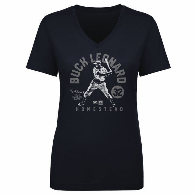 Buck Leonard Women's V-Neck T-Shirt | 500 LEVEL