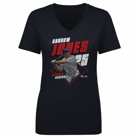 Andruw Jones Women's V-Neck T-Shirt | 500 LEVEL