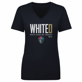 Madi White Women's V-Neck T-Shirt | 500 LEVEL
