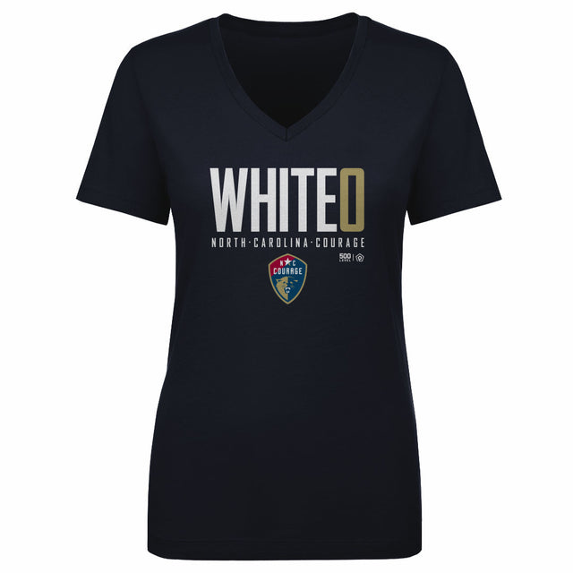 Madi White Women's V-Neck T-Shirt | 500 LEVEL