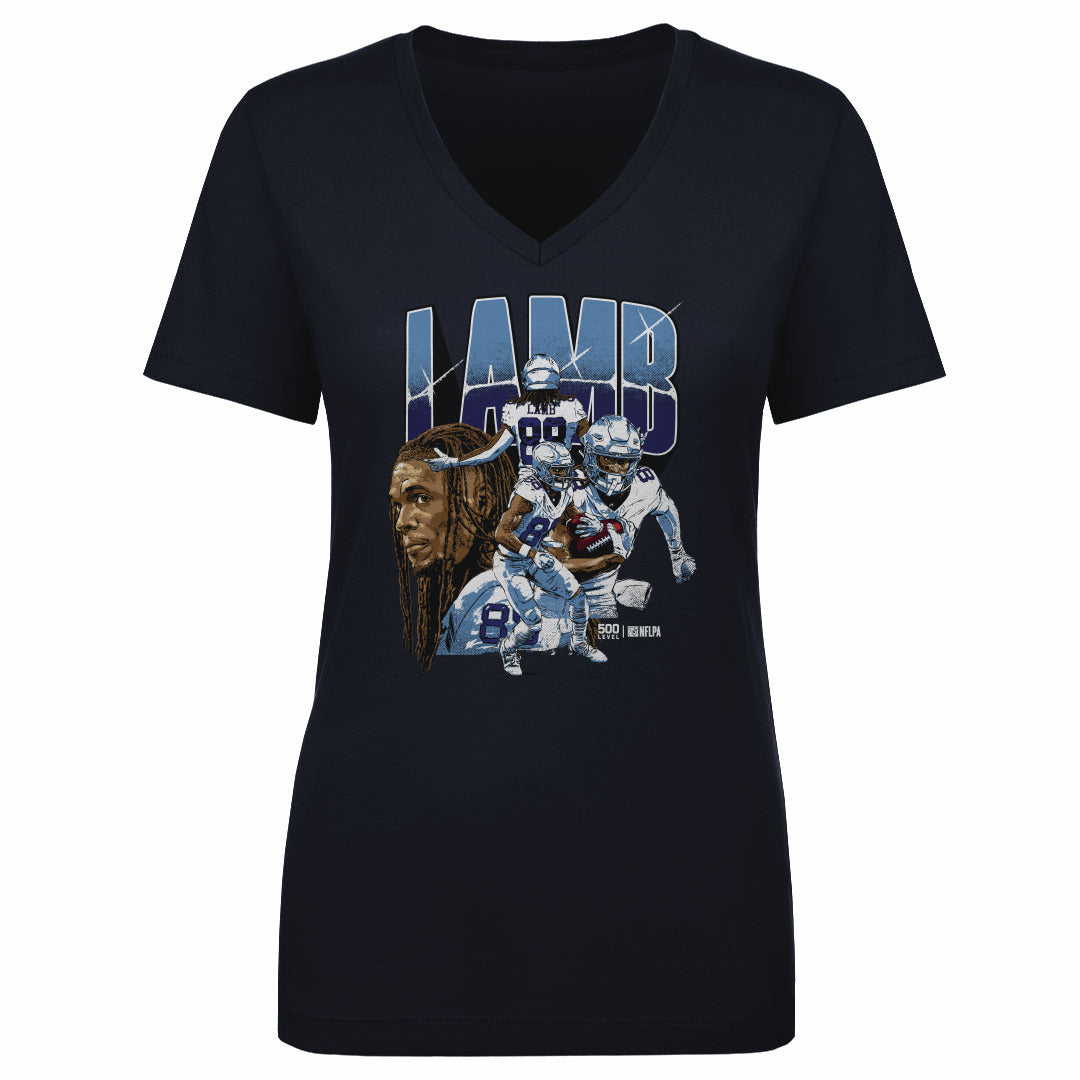 CeeDee Lamb Women's V-Neck T-Shirt | 500 LEVEL