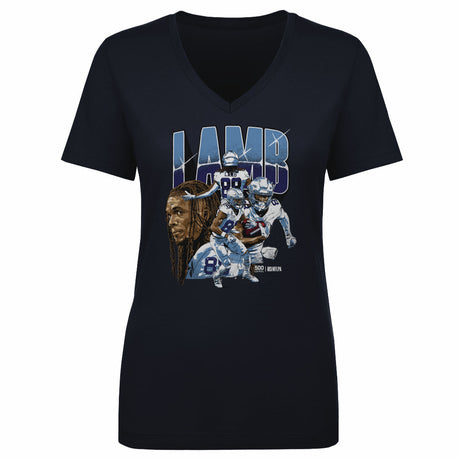 CeeDee Lamb Women's V-Neck T-Shirt | 500 LEVEL