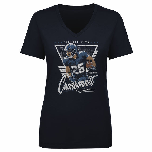 Zach Charbonnet Women's V-Neck T-Shirt | 500 LEVEL