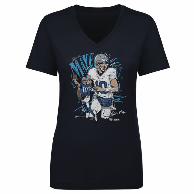 Drake Maye Women's V-Neck T-Shirt | 500 LEVEL