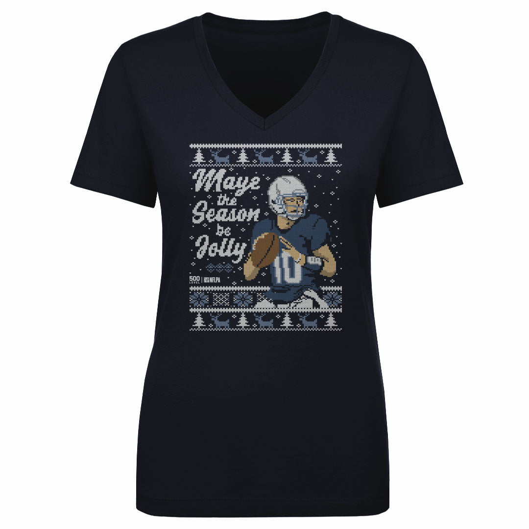 Drake Maye Women's V-Neck T-Shirt | 500 LEVEL