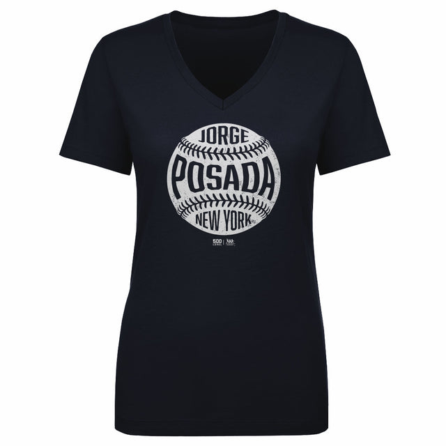 Jorge Posada Women's V-Neck T-Shirt | 500 LEVEL