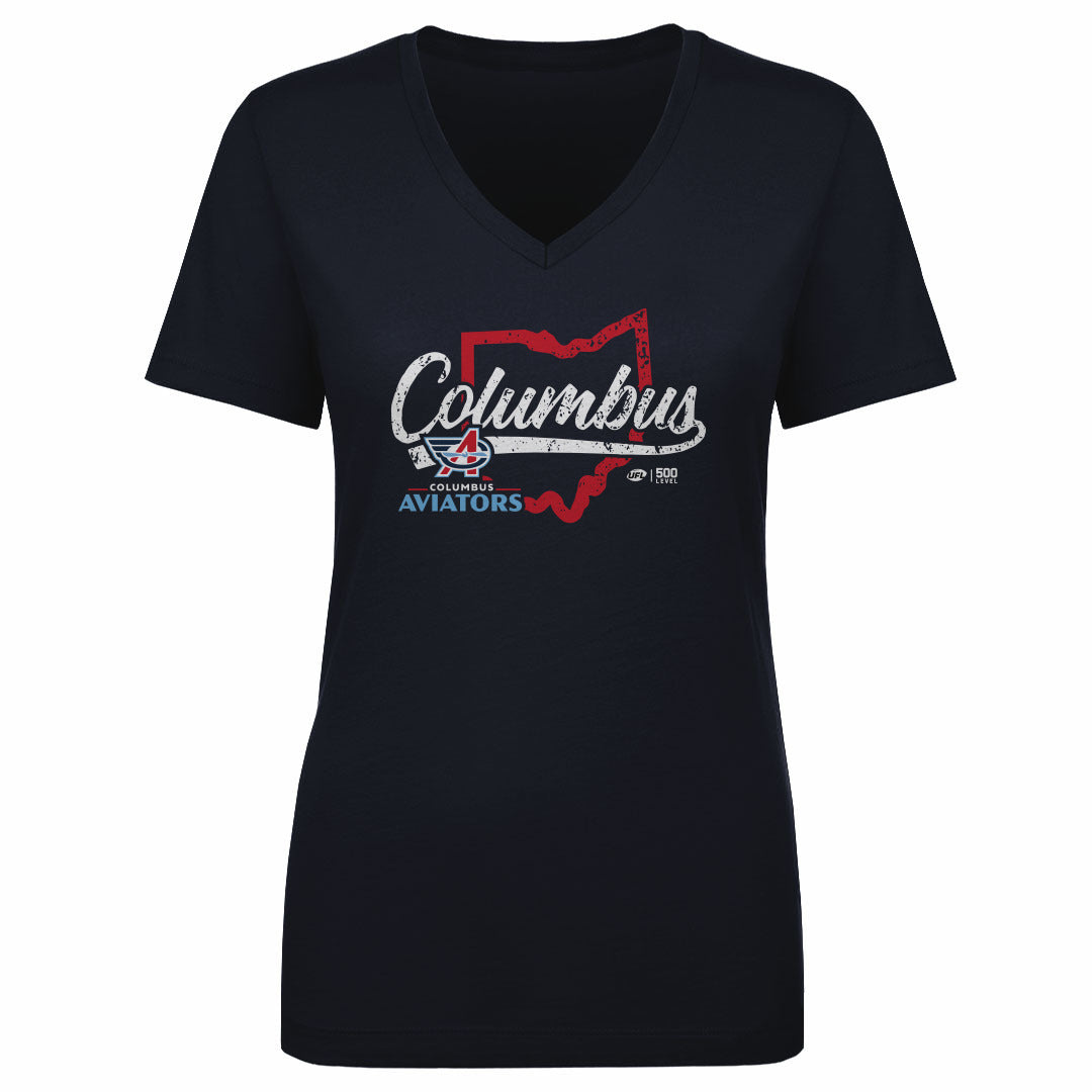 Columbus Aviators Women's V-Neck T-Shirt | 500 LEVEL