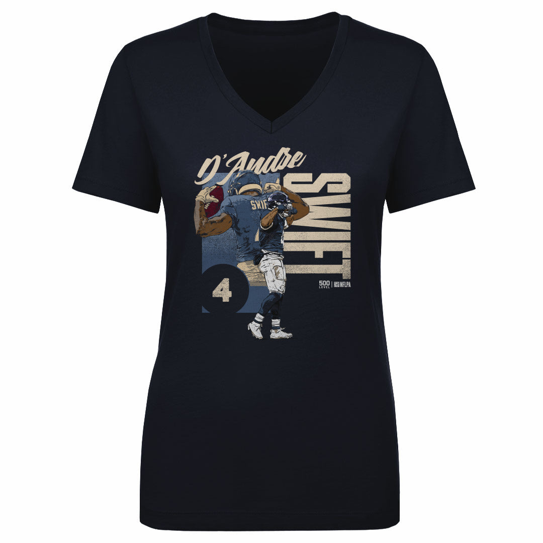 D'Andre Swift Women's V-Neck T-Shirt | 500 LEVEL