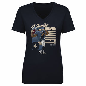 D'Andre Swift Women's V-Neck T-Shirt | 500 LEVEL