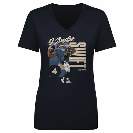 D'Andre Swift Women's V-Neck T-Shirt | 500 LEVEL