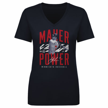 Joe Mauer Women's V-Neck T-Shirt | 500 LEVEL