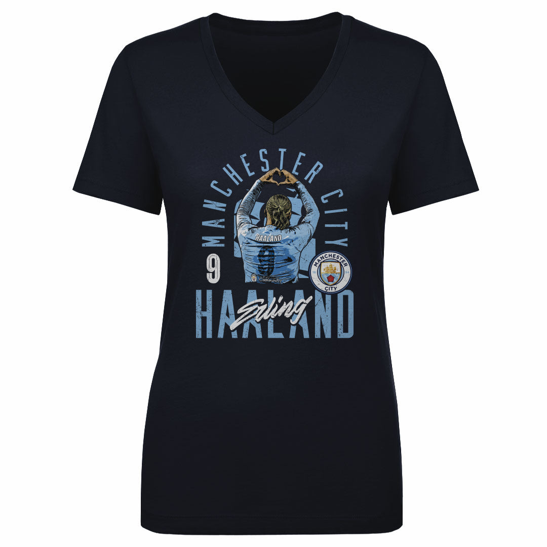 Erling Haaland Women's V-Neck T-Shirt | 500 LEVEL