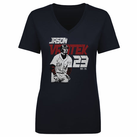 Jason Varitek Women's V-Neck T-Shirt | 500 LEVEL