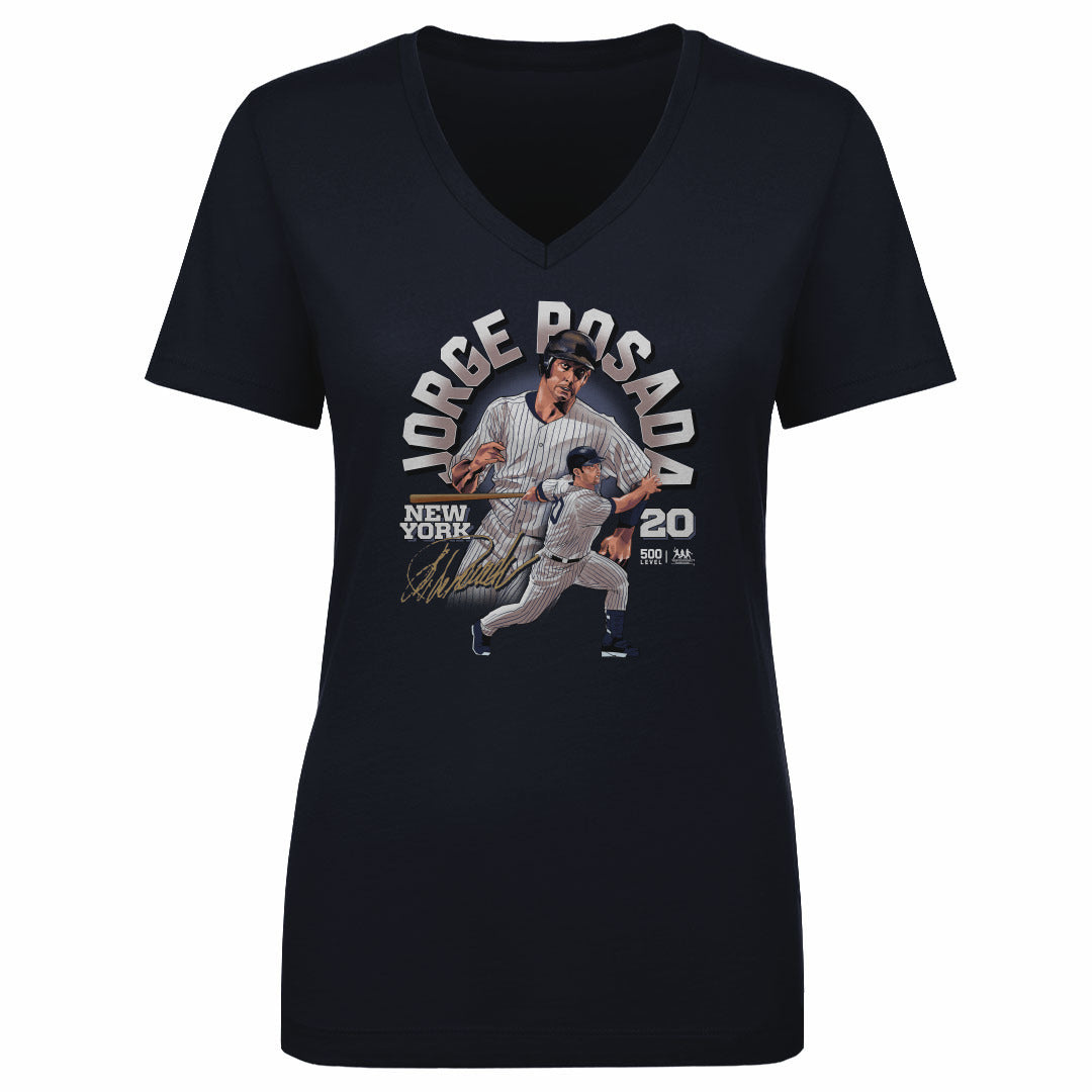 Jorge Posada Women's V-Neck T-Shirt | 500 LEVEL