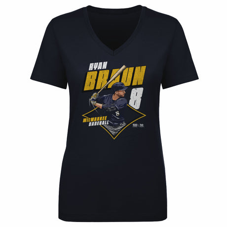 Ryan Braun Women's V-Neck T-Shirt | 500 LEVEL