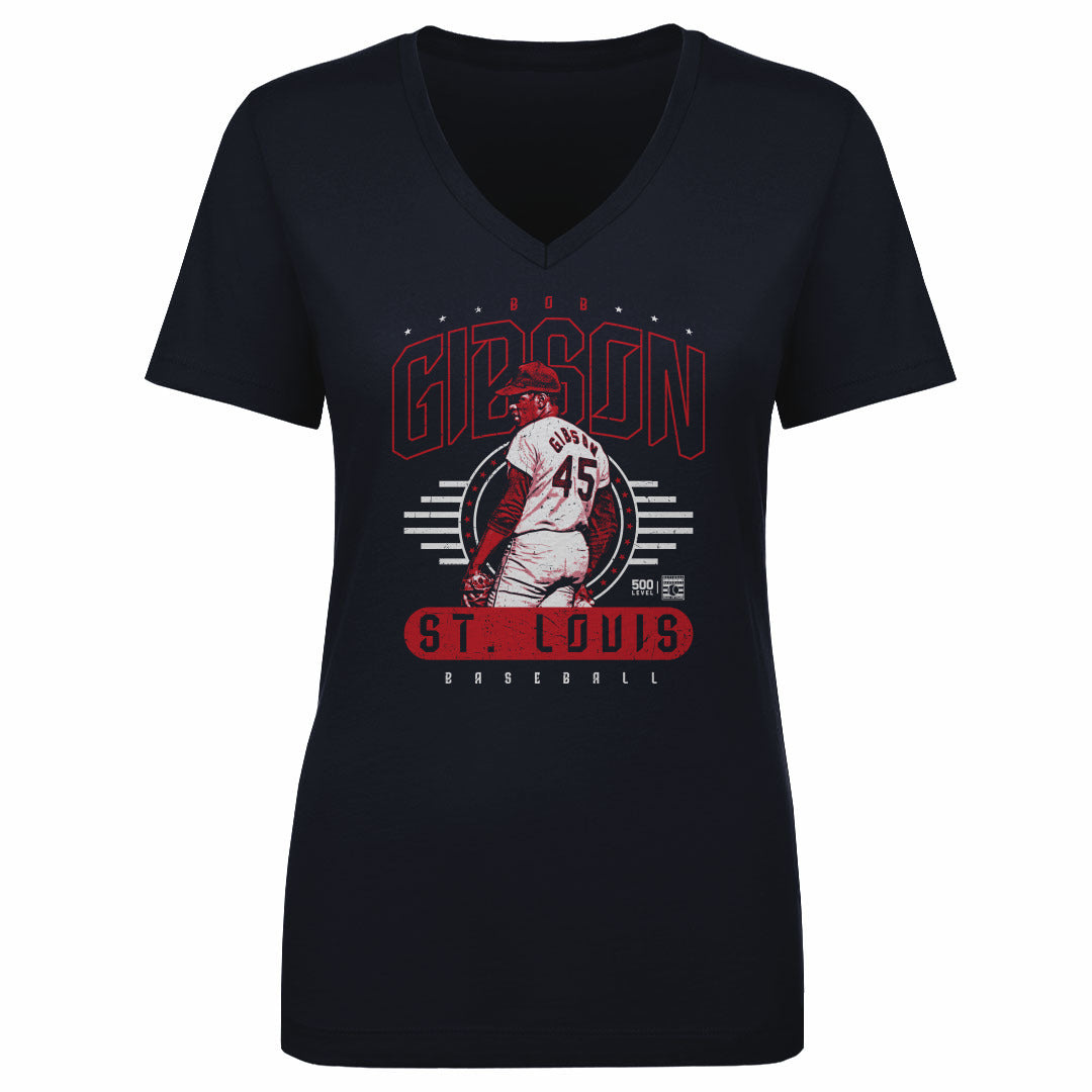 Bob Gibson Women's V-Neck T-Shirt | 500 LEVEL