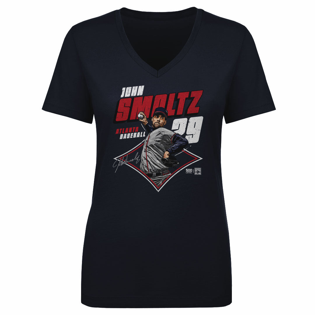 John Smoltz Women's V-Neck T-Shirt | 500 LEVEL
