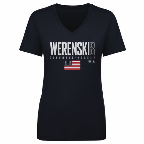 Zach Werenski Women's V-Neck T-Shirt | 500 LEVEL