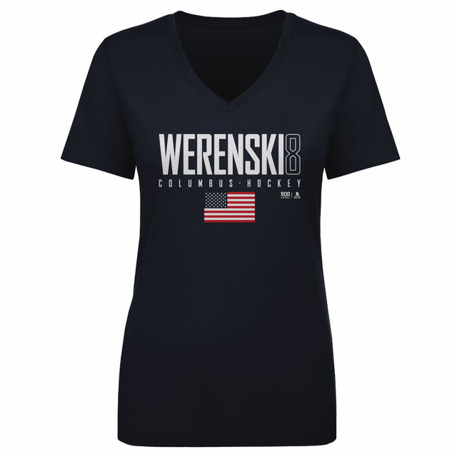 Zach Werenski Women's V-Neck T-Shirt | 500 LEVEL
