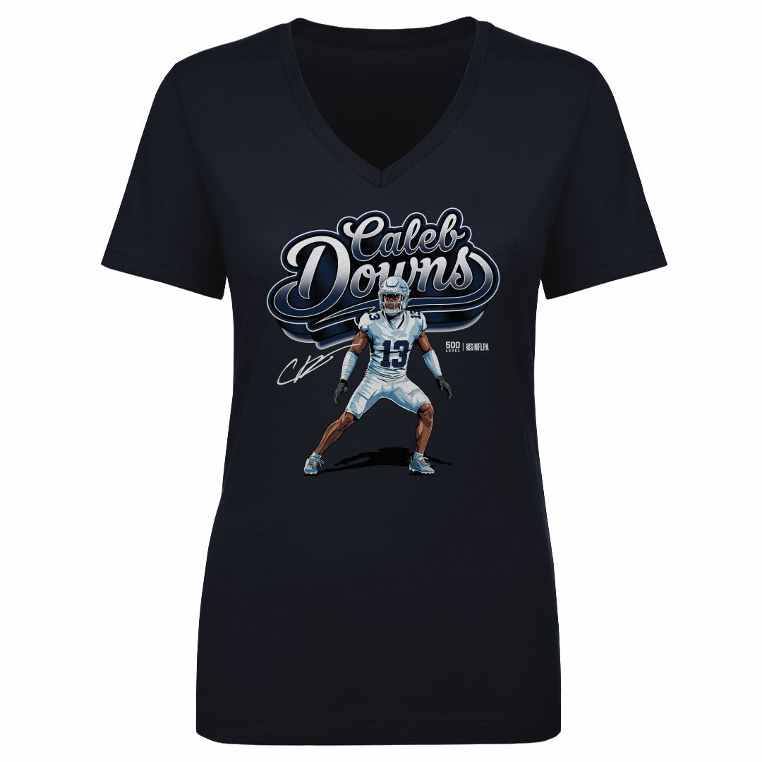 Caleb Downs Women's V-Neck T-Shirt | 500 LEVEL