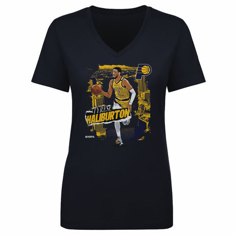 Tyrese Haliburton Women's V-Neck T-Shirt | 500 LEVEL