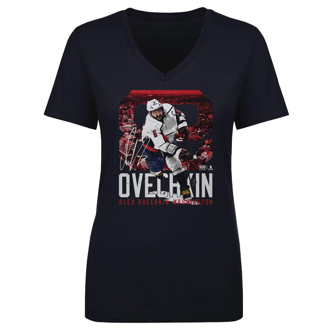 Alex Ovechkin Women's V-Neck T-Shirt | 500 LEVEL