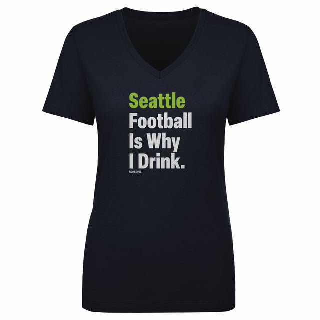Seattle Football Women's V-Neck T-Shirt | 500 LEVEL