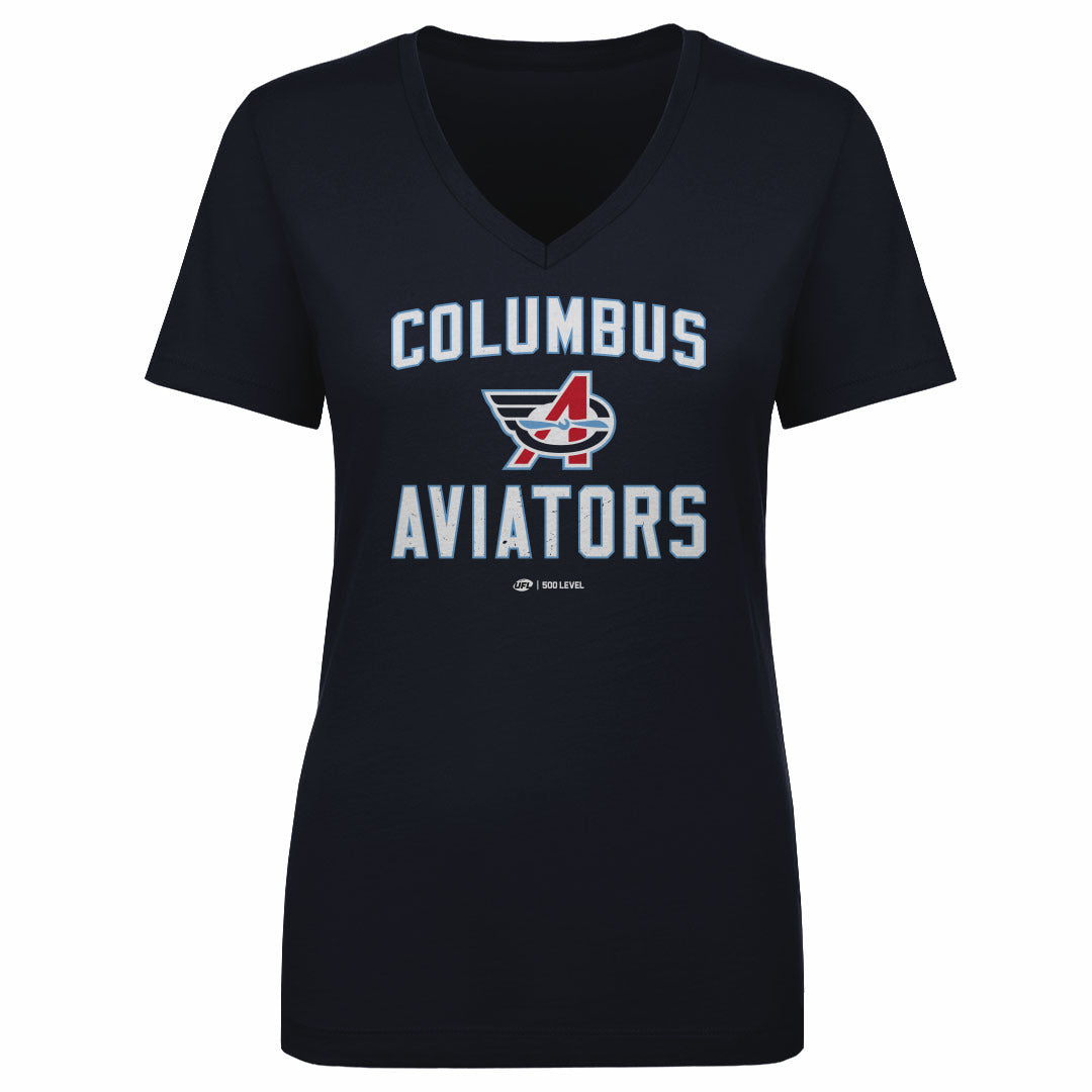 Columbus Aviators Women's V-Neck T-Shirt | 500 LEVEL