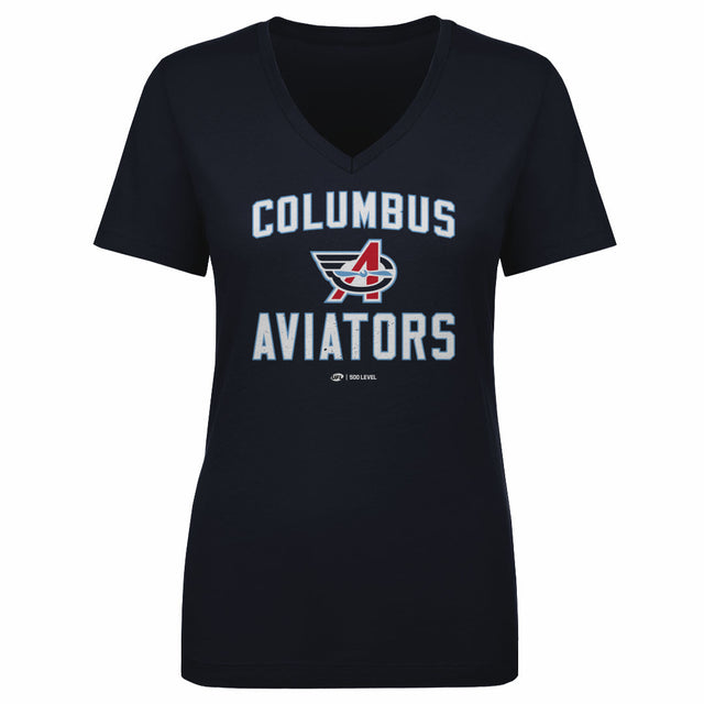 Columbus Aviators Women's V-Neck T-Shirt | 500 LEVEL