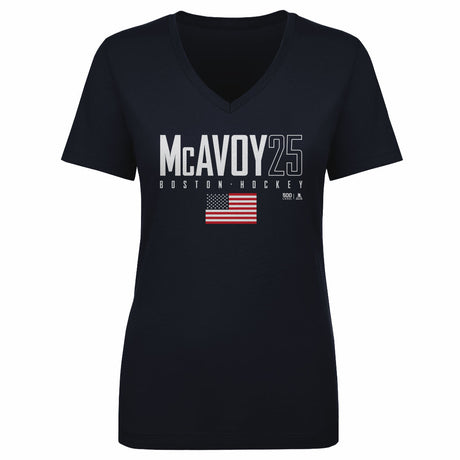 Charlie McAvoy Women's V-Neck T-Shirt | 500 LEVEL