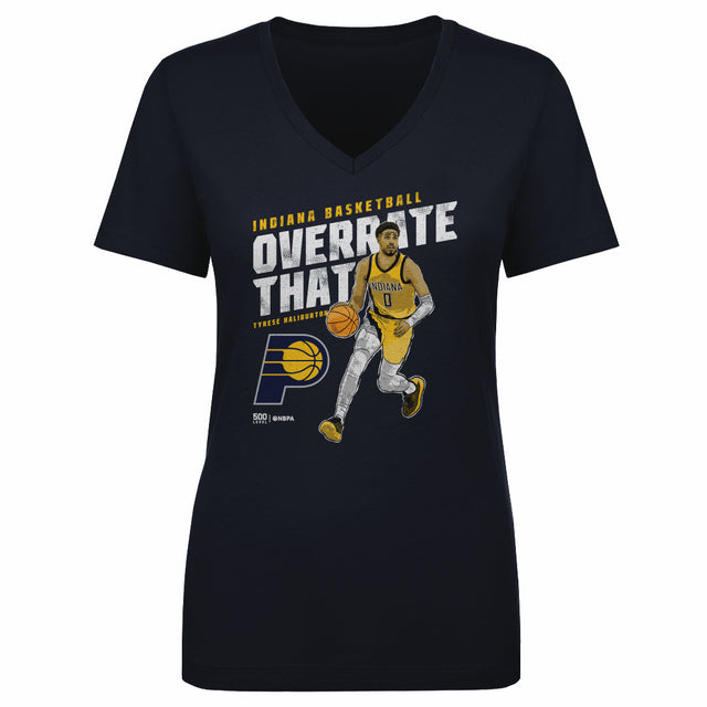 Tyrese Haliburton Women's V-Neck T-Shirt | 500 LEVEL