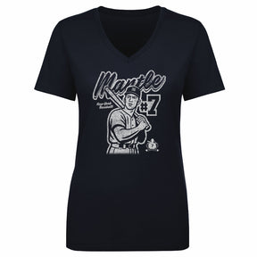 Mickey Mantle Women's V-Neck T-Shirt | 500 LEVEL