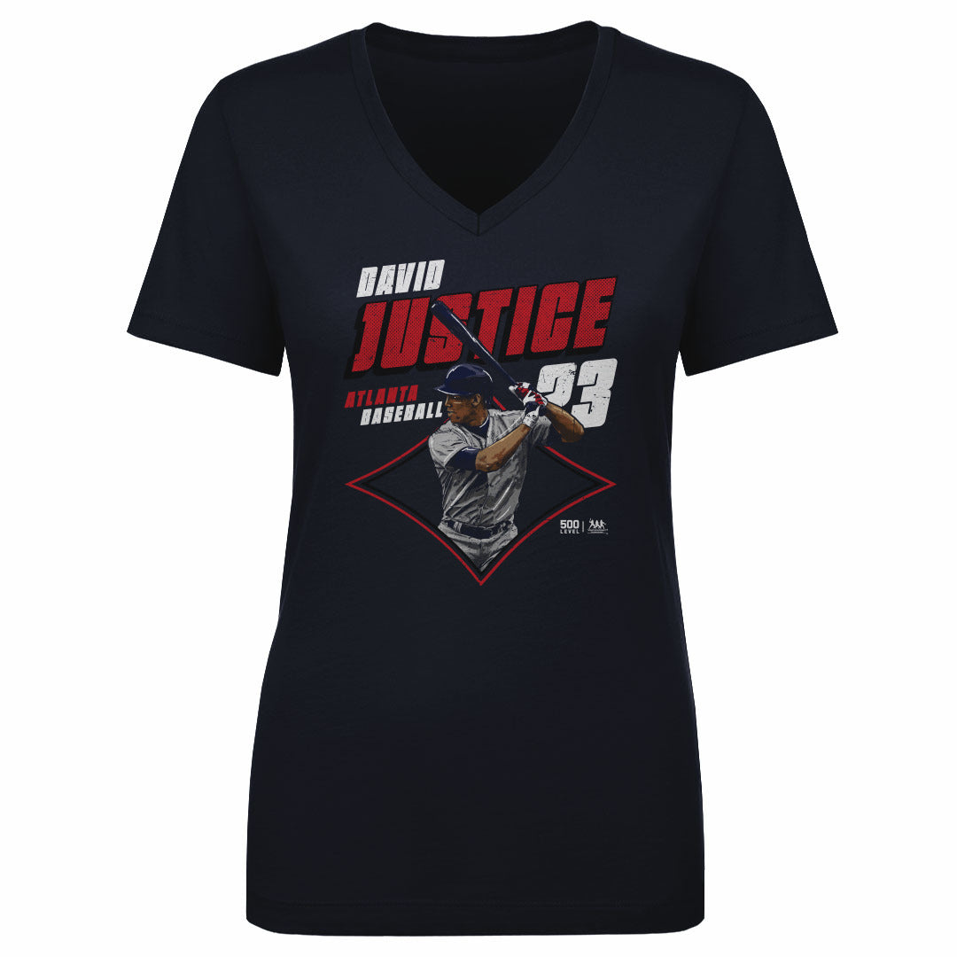 David Justice Women's V-Neck T-Shirt | 500 LEVEL