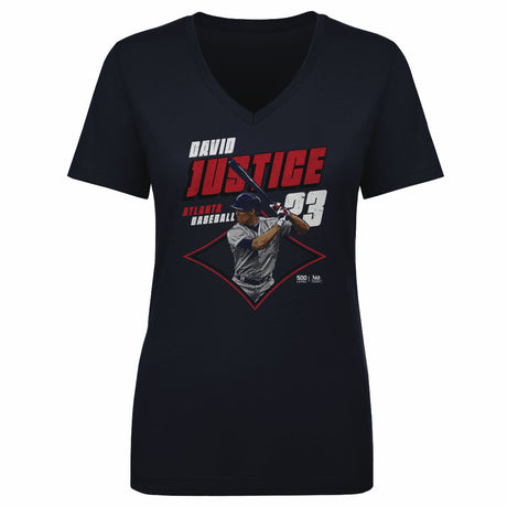 David Justice Women's V-Neck T-Shirt | 500 LEVEL