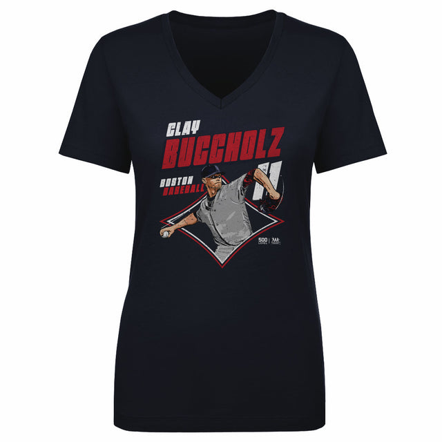 Clay Buccholz Women's V-Neck T-Shirt | 500 LEVEL