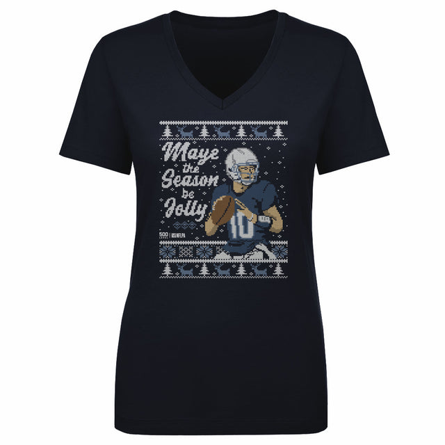 Drake Maye Women's V-Neck T-Shirt | 500 LEVEL