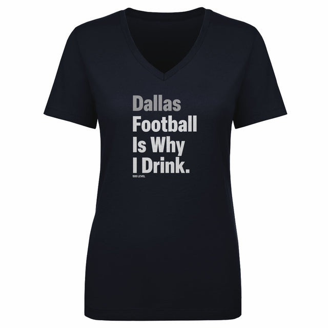 Dallas Football Women's V-Neck T-Shirt | 500 LEVEL